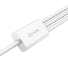 Заредете изображение във визуализатора на галерията – Baseus Superior Series USB-A - USB-C / Lightning / micro USB 3.5A cable 1m - white
