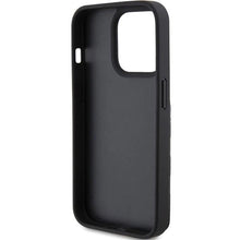 Заредете изображение във визуализатора на галерията – Karl Lagerfeld Saffiano Cardslots and Stand Monogram Choupette Case for iPhone 15 Pro - Black

