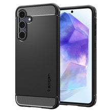 Заредете изображение във визуализатора на галерията – SPIGEN RUGGED ARMOR калъф за case for SAMSUNG A55 5G matte черен
