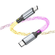 Заредете изображение във визуализатора на галерията – HOCO cable Type C to Type C 3A 60W U112 1 m gray
