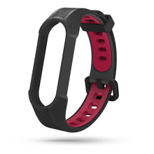 Заредете изображение във визуализатора на галерията – Tech-Protect Armor strap for Xiaomi Mi Smart Band 5 / 6 / 7 / NFC - black and red

