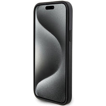 Заредете изображение във визуализатора на галерията – Karl Lagerfeld Saffiano Cardslot Karl&amp;Choupette Metal Pin case for iPhone 15 - black
