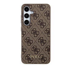 Заредете изображение във визуализатора на галерията – Original Case GUESS - hardcase 4G Metal Gold Logo GUOHCSA35G4GFBR for Samsung Galaxy A35 brown
