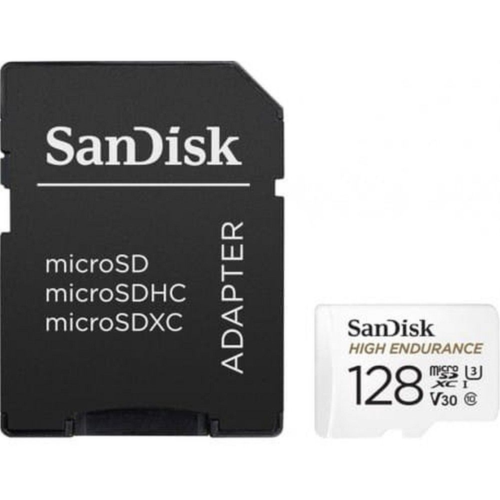 SANDISK memory card microSD 128GB 100MB/s class 10 with adapter