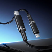 Заредете изображение във визуализатора на галерията – Cable USB C to USB C Hoco PD 5A 100W 1,2 m U153 Extreme black
