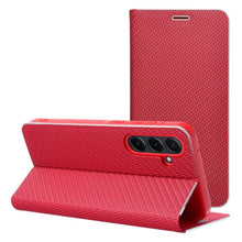 Заредете изображение във визуализатора на галерията – LUNA Book Carbon for XIAOMI Redmi Note 14 4G (GLOBAL - 164,84mm x 78,15mm x 8,16mm) red
