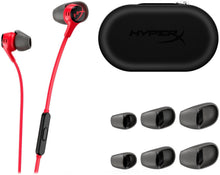 Заредете изображение във визуализатора на галерията – Wire earphones Jack 3,5 mm HyperX Cloud Earbuds 2 1,2 m red
