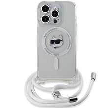 Заредете изображение във визуализатора на галерията – Karl Lagerfeld IML Choupette Head &amp; Cord MagSafe case for iPhone 14 Pro - transparent

