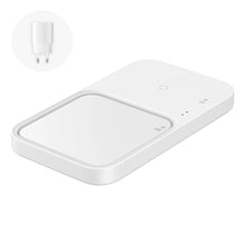 Заредете изображение във визуализатора на галерията – Samsung Wireless Charger Duo EP-P5400TWEGEU inductive charger 15W - white + mains charger + cable
