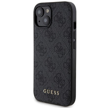 Заредете изображение във визуализатора на галерията – Guess 4G Metal Logo case set for iPhone 15 + 5000mAh MagSafe power bank - black
