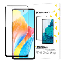 Заредете изображение във визуализатора на галерията – Durable Wozinsky Full Glue Full Screen Tempered Glass with Frame for Oppo A98 5G - Black
