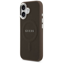 Заредете изображение във визуализатора на галерията – GUESS case for IPHONE 17 compatible with MagSafe GUHMP17SPSAREGSW (PU W/ Classic Logo) brown
