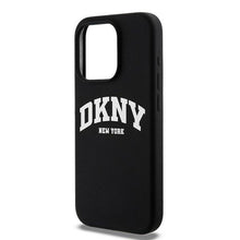 Заредете изображение във визуализатора на галерията – DKNY case for IPHONE 15 Plus compatible with MagSafe DKHMP15MSNYACH (DKNY HC MagSafe Silicone W/White Arch Logo) black
