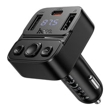 Заредете изображение във визуализатора на галерията – Car transmitter bluetooth Hoco USB A + USB C QC PD 35W E87 black
