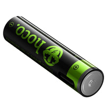 Заредете изображение във визуализатора на галерията – Rechargeable battery R3 (AAA) 320 mAh with USB C + cable USB A to 2 x USB C 2 pcs Hoco JA4 black
