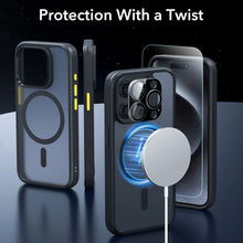 Заредете изображение във визуализатора на галерията – ESR Classic Pro Set Halolock MagSafe case + glass for display and camera for iPhone 15 Pro - black

