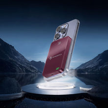 Заредете изображение във визуализатора на галерията – Powerbank compatible with MagSafe Forcell F-Energy SuperSlim F10K8 QC4.0 PD3.0 15W 10000 mAh cherry

