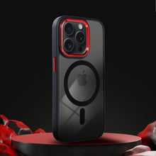 Заредете изображение във визуализатора на галерията – COLOR EDGE MAG COVER case compatible with MagSafe for IPHONE 17 black red
