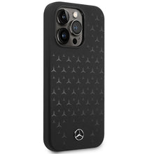 Заредете изображение във визуализатора на галерията – Mercedes Silicone Stars Pattern MagSafe case for iPhone 15 Pro Max - black
