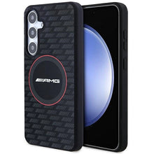 Заредете изображение във визуализатора на галерията – AMG Silicone Carbon Pattern MagSafe case for Samsung Galaxy S24 - black

