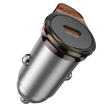 Заредете изображение във визуализатора на галерията – HOCO car charger Type C PD QC 30W NZ16 metal gray
