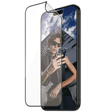 Заредете изображение във визуализатора на галерията – PanzerGlass Matrix Ultra-Wide-Fit hybrid glass for iPhone 15 Pro Max with positioner
