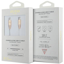 Заредете изображение във визуализатора на галерията – Guess Ebossed Logo USB-C / USB-C Cable 1.5m Fast Charging - Gold
