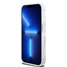 Заредете изображение във визуализатора на галерията – DKNY case for IPHONE 15 Pro DKHCP15LLCPEPT (DKNY HC Liquid Glitters W/Checkered Pattern) white
