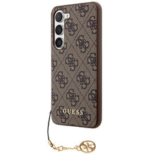 Заредете изображение във визуализатора на галерията – Original Case GUESS - hardcase 4G Charms Collection GUHCSA35GF4GBR for Samsung Galaxy A35 Brown
