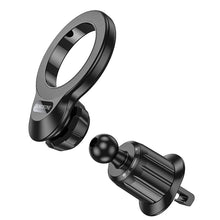 Заредете изображение във визуализатора на галерията – Borofone Car holder BH104 Path Ring magnetic to air vent black

