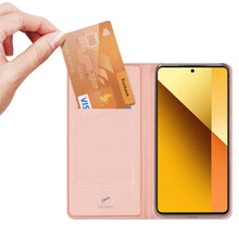 Заредете изображение във визуализатора на галерията – Dux Ducis Skin Pro case with flap and card slot for Xiaomi Redmi Note 13 5G - pink
