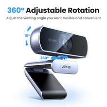 Заредете изображение във визуализатора на галерията – Ugreen CM678 USB HD webcam - gray
