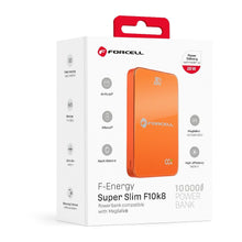 Заредете изображение във визуализатора на галерията – Powerbank compatible with MagSafe Forcell F-Energy SuperSlim F10K8 QC4.0 PD3.0 15W 10000 mAh orange
