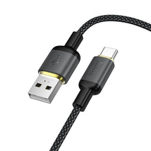 Заредете изображение във визуализатора на галерията – Cable USB A to USB C Hoco 3A 1 m X128 Benefit black
