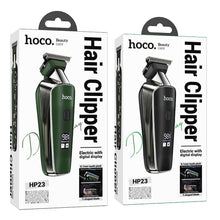 Заредете изображение във визуализатора на галерията – HOCO electric hair clipper with digital display HP23 green
