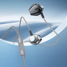 Заредете изображение във визуализатора на галерията – HOCO wire earphones Jack 3,5 mm with microphone M125 metal gray
