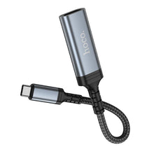 Заредете изображение във визуализатора на галерията – Cable USB C to HDTV conversion cable Hoco 4K 30Hz 0,2 m UA43A metal gray
