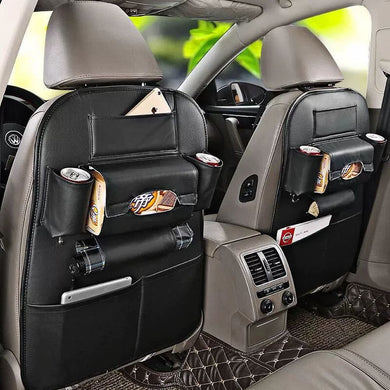 Car organizer for front seats with compartments MAGIC black
