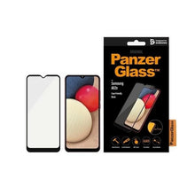 Заредете изображение във визуализатора на галерията – PanzerGlass E2E Super+ antibacterial tempered glass for Samsung Galaxy A02s - with black frame
