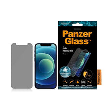 Заредете изображение във визуализатора на галерията – PanzerGlass Standard Super+ antibacterial privatizing tempered glass for iPhone 12 mini
