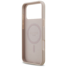 Заредете изображение във визуализатора на галерията – GUESS case for IPHONE 17 Pro Max compatible with MagSafe GUHMP17XP4PGRSGP (PU 4G Circle W/ Classic Logo) pink
