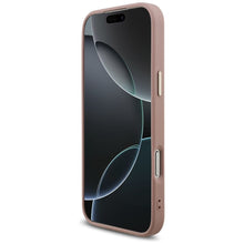 Заредете изображение във визуализатора на галерията – GUESS case for IPHONE 17 Pro Max GUHCP17XHG4SGCP (Fixed Glitter Big 4G Metal Frame) pink
