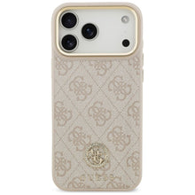 Заредете изображение във визуализатора на галерията – GUESS case for IPHONE 17 Pro Max compatible with MagSafe GUHMP17XP4GRMDEP (PU W/ 4G Strass Logo) pink

