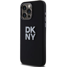Заредете изображение във визуализатора на галерията – Original Case DKNY hardcase Liquid Silicone Metal Logo DKHCP15LSMCBSK for Iphone 15 Pro black
