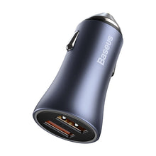 Заредете изображение във визуализатора на галерията – Baseus Golden Contactor Pro 2x USB-A 40W car charger QC SCP FCP AFC - gray
