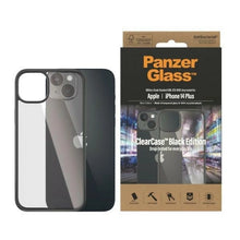 Заредете изображение във визуализатора на галерията – PanzerGlass ClearCase antibacterial case for iPhone 14 Plus / 15 Plus - transparent and black
