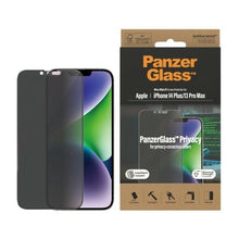 Заредете изображение във визуализатора на галерията – PanzerGlass Ultra-Wide Fit Tempered Glass Antibacterial Privacy with Positioner for iPhone 14 Plus / 13 Pro Max
