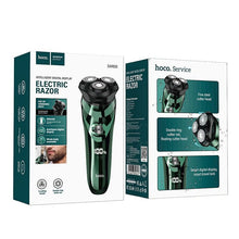 Заредете изображение във визуализатора на галерията – Electric razor Hoco three blades with digital display LED DAR06 green
