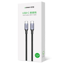 Заредете изображение във визуализатора на галерията – Ugreen US316 70428 USB-C - USB-C PD QC FCP cable 100W 5A 480Mb/s 1.5m - gray

