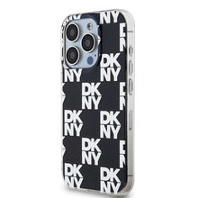 Заредете изображение във визуализатора на галерията – Original Case DKNY hardcase IML Checkered Mono Pattern DKHCP15XHDLCEK for Iphone 15 Pro Max black
